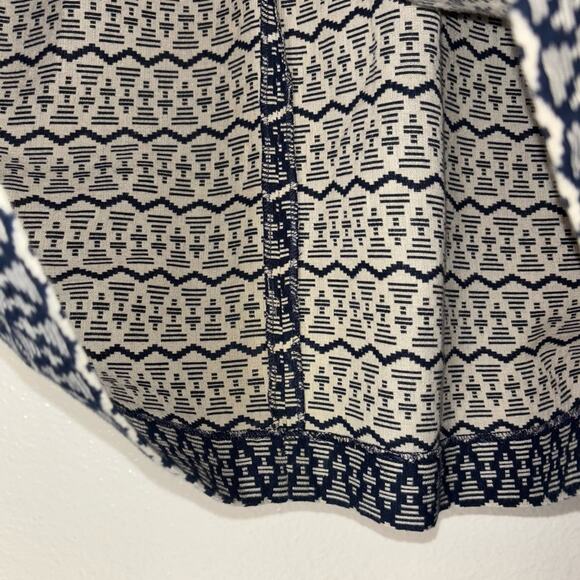Ann Taylor Loft Shift Dress Woman's 6 Tapestry Geometric Ikat Print Navy Blue - Picture 10 of 16